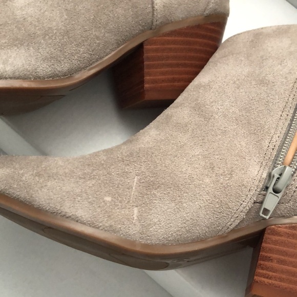 Nine West Gray Suede Tristan Ankle Boots - Picture 9 of 12